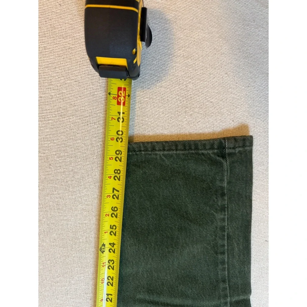 Levi's 502 Taper Fit Jeans Men 33x32 Olive Green Regular Tapered Denim